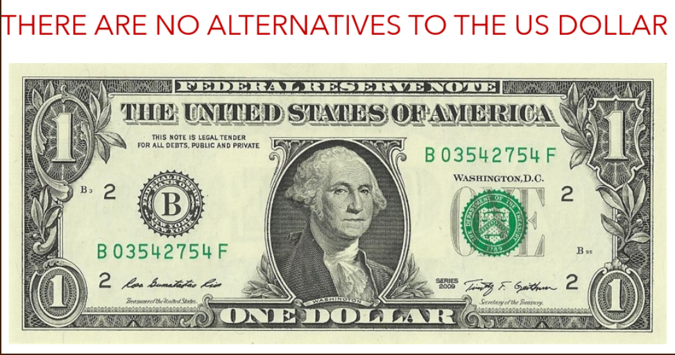 THERE ARE NO ALTERNATIVES TO THE US DOLLAR